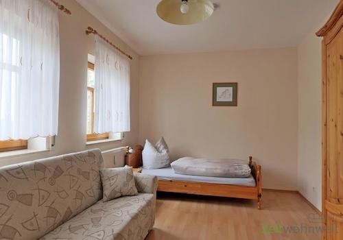 Blick zum Bett