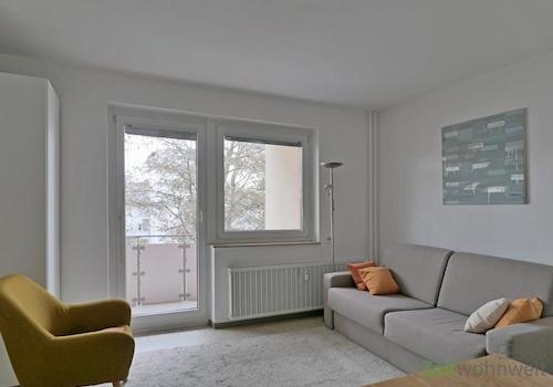 Blick zum Balkon