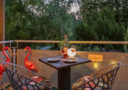 abendlicher Blick vom Balkon