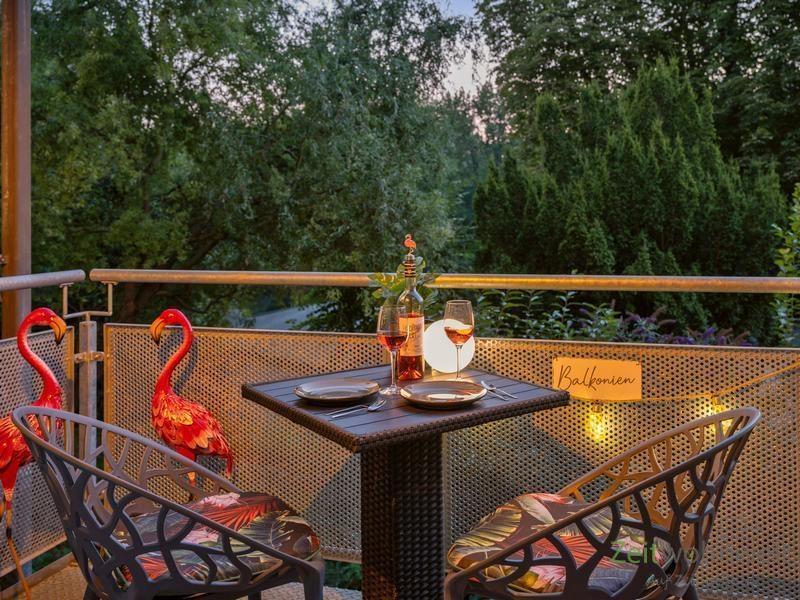 abendlicher Blick vom Balkon