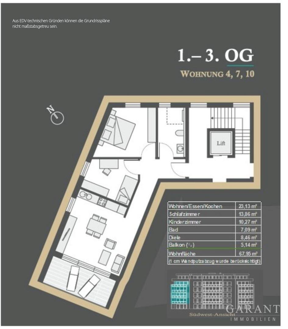 Obergeschoss - Whg. 4-7-10