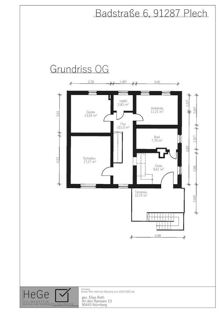 Grundriss OG Badstraße 6, 91287 Plech (Seite 1)