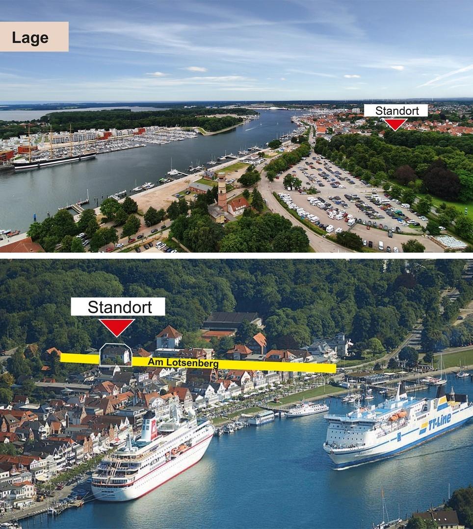 Lage des Hauses an der Trave
