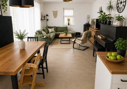 Wohnzimmer und Essbereich