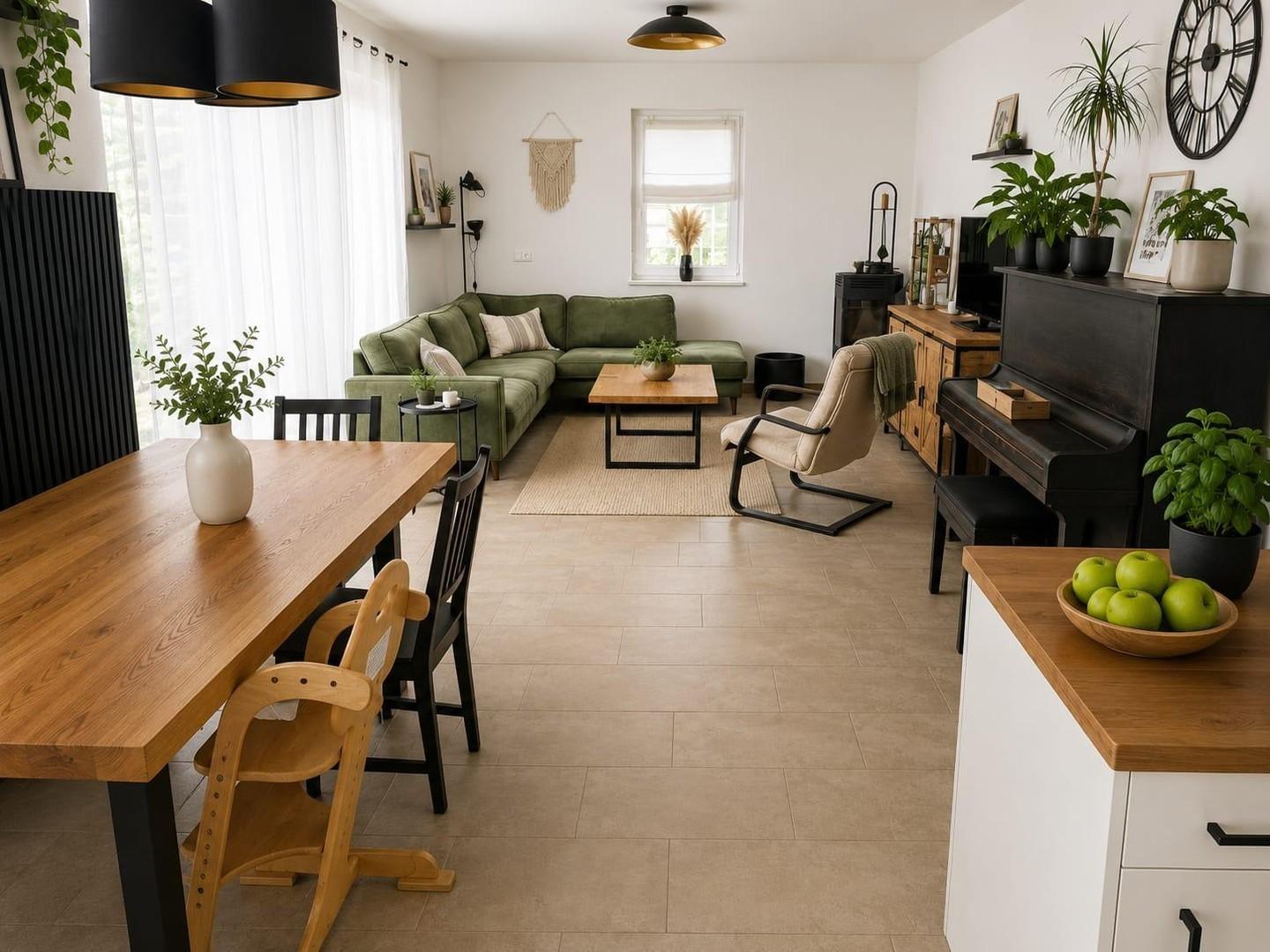 Wohnzimmer und Essbereich