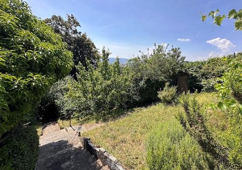 Treppe zum Gartenhaus
