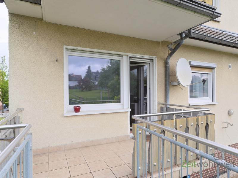 überdachter Balkon zum Garten