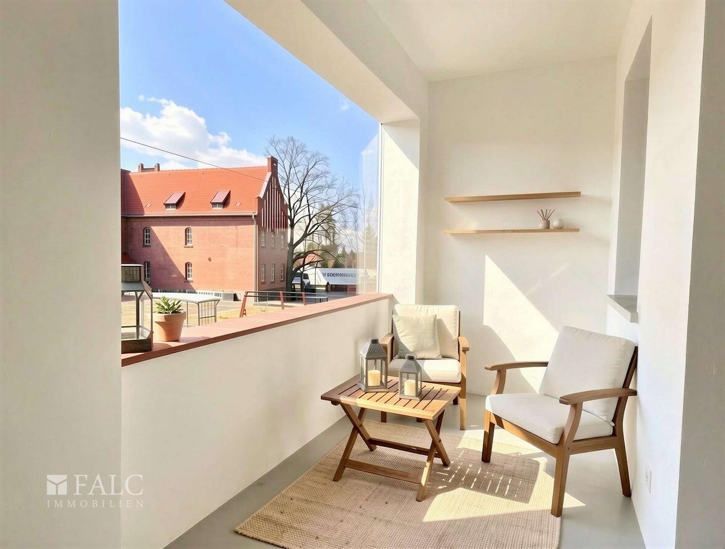 Loggia - Mögliche Gestaltung nach Renovierung (KI-Visualisierung)