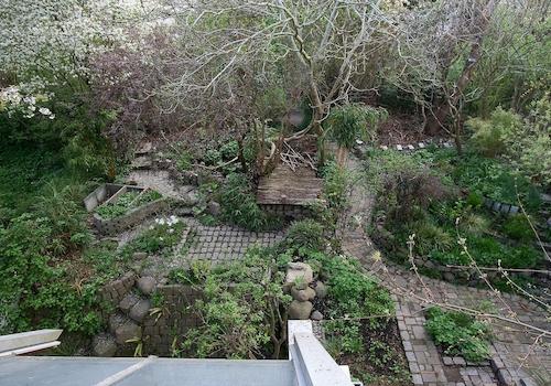 Dachterrassenblick in Garten