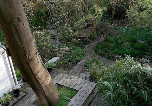 Wohnzimmerblick in den Garten