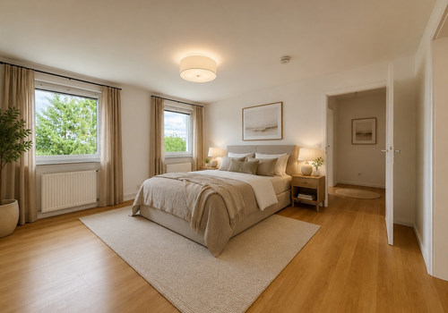 Schlafzimmer KI-Staging