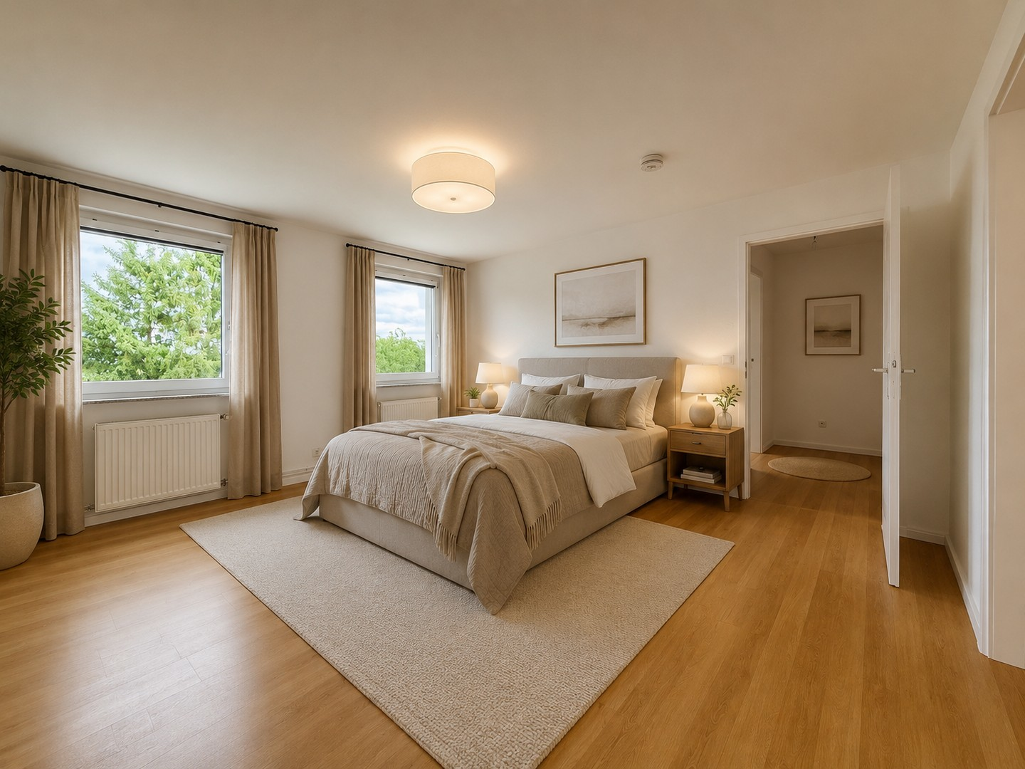 Schlafzimmer KI-Staging
