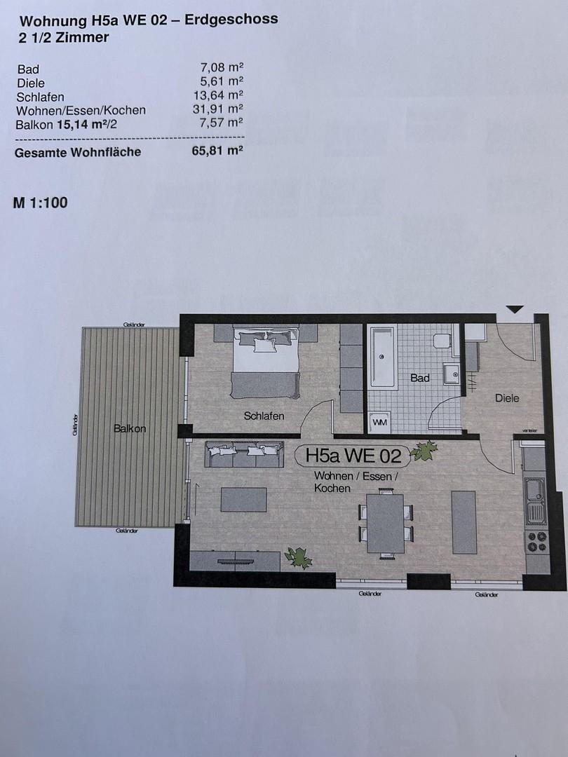 Grundriss der Wohnung