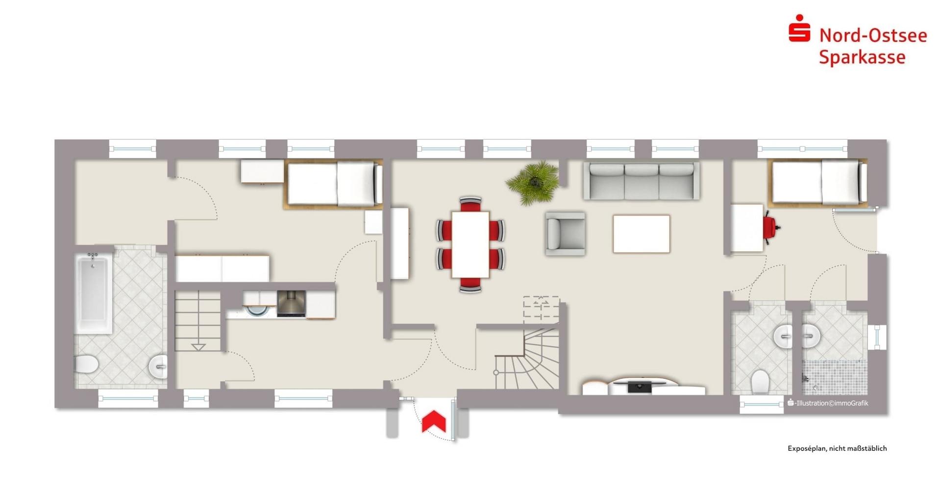 Grundriss Haus 25a Erdgeschoss