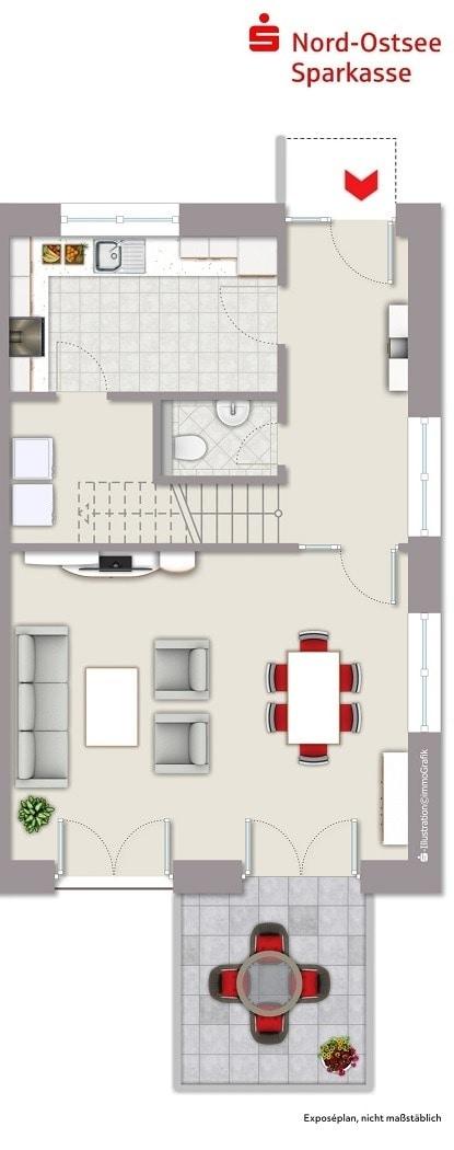 Grundriss EG - REH Nr. 6