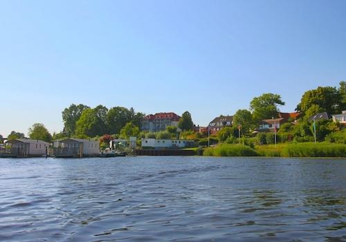 Blick von der Eider auf Stapel
