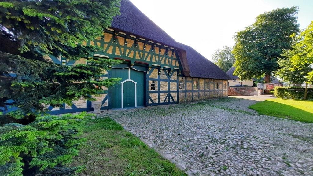 Ansicht auf den Fachwerkgiebel 