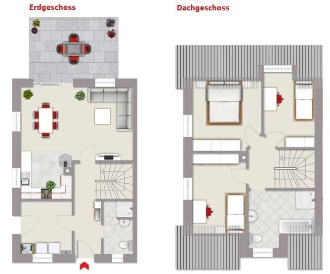 Grundriss Doppelhaushälfte 1