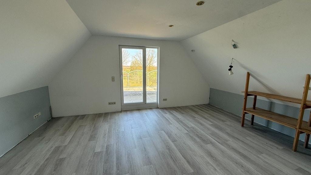 Schlafzimmer mit Dachterrasse