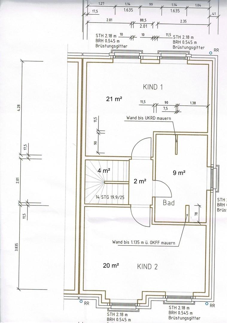 Grundriss Obergeschoss
