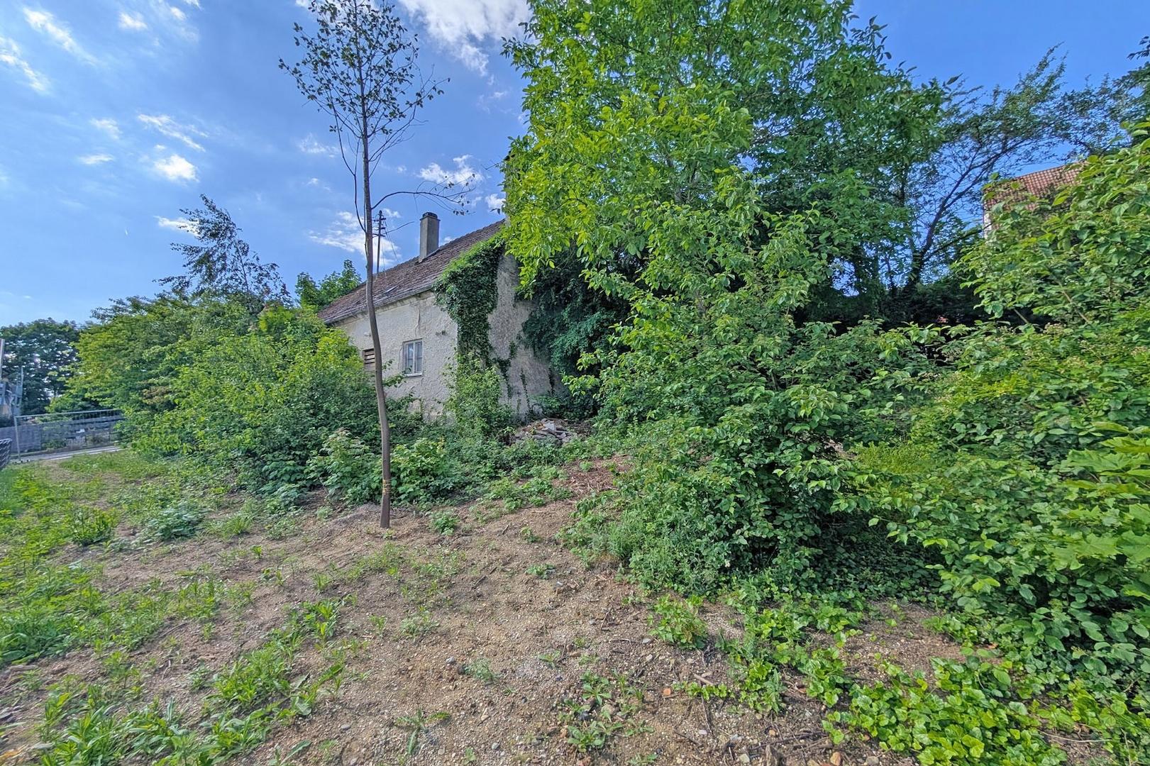 Blick auf das Grundstueck