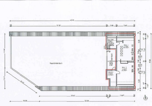 Grundriss Oberegschoss Büros