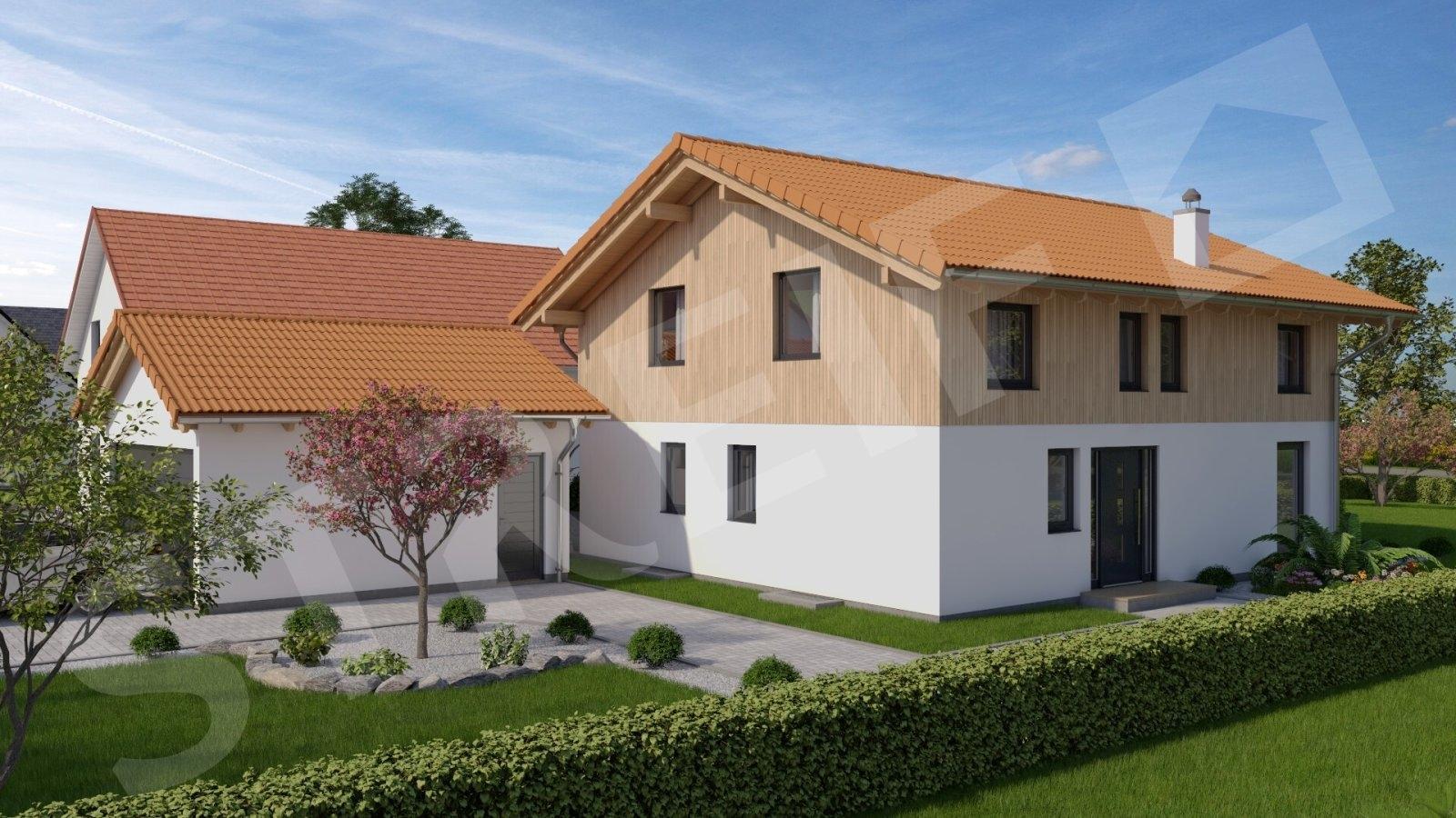 Eingangs Situation mit optionaler Garage