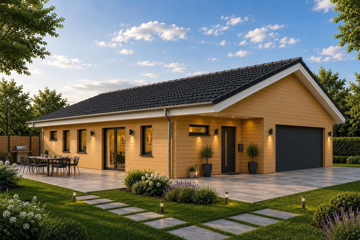 Bungalow mit optionaler Innengarage/Eingezogener Eingang