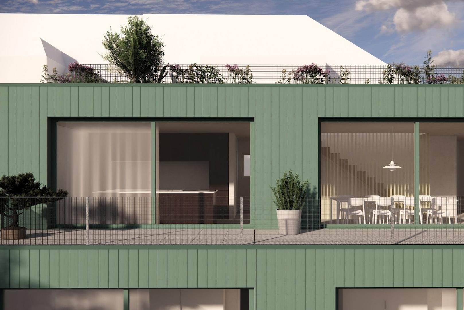 Maisonettewohnung | Visualisierung mit Dachgarten