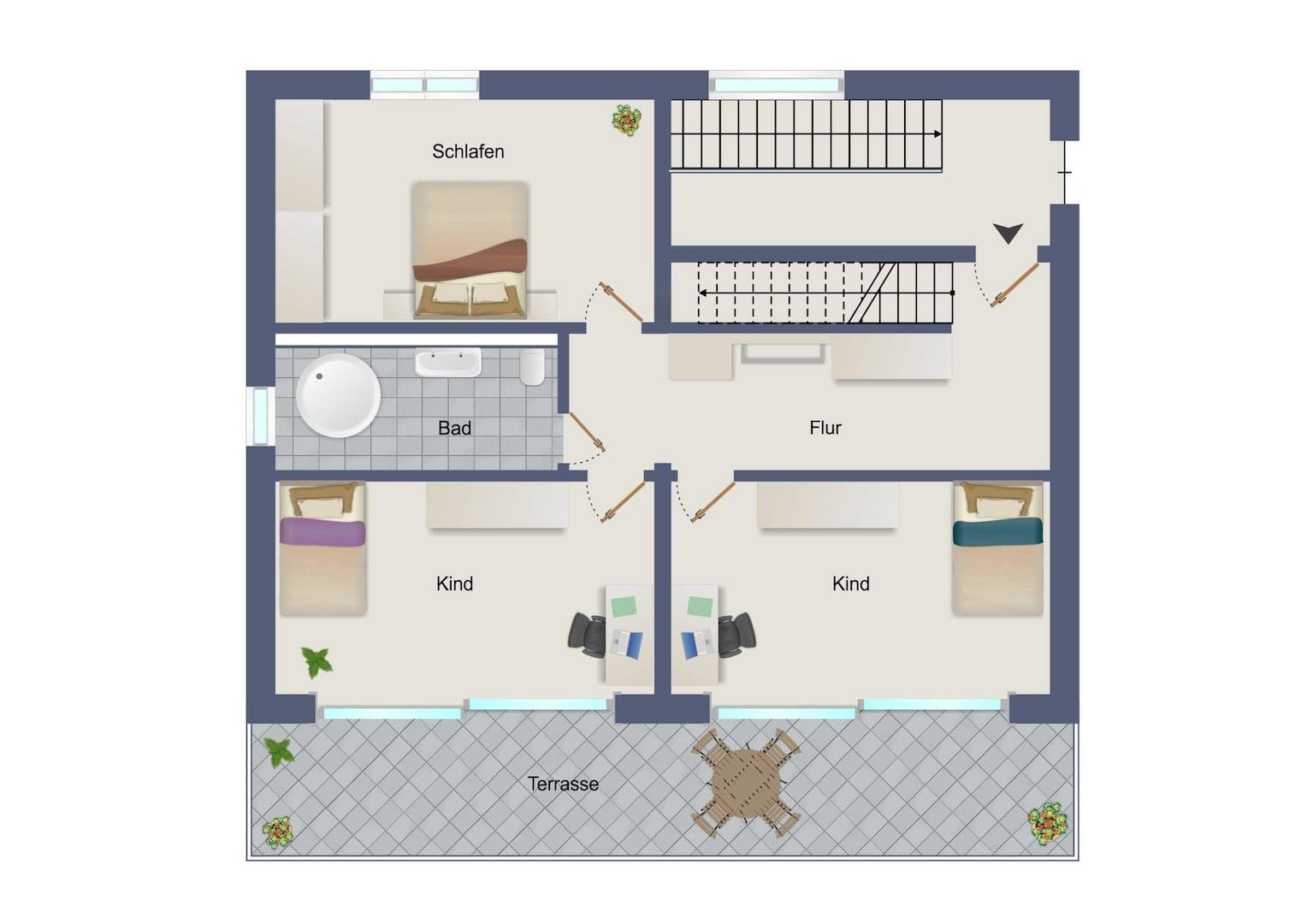 Maisonettewohnung | Grundriss - 1.OG