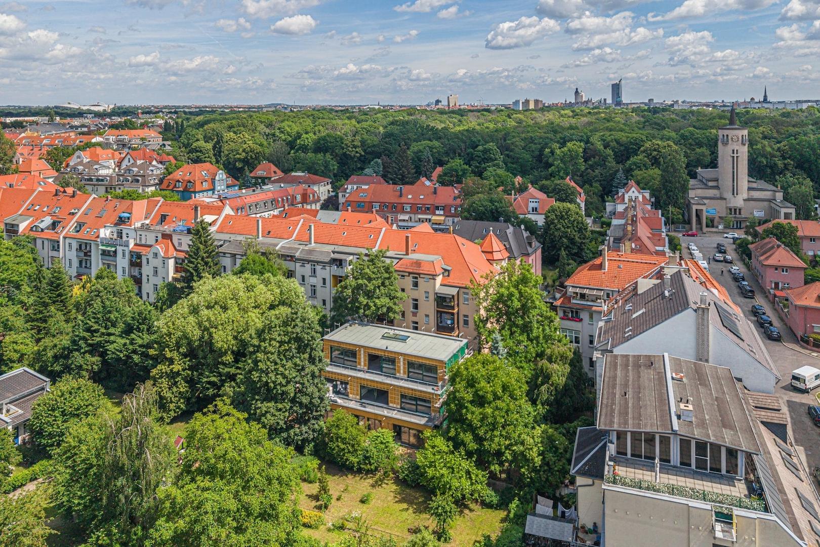 Eigentumswohnung | Luftbild - Blick zum Stadtzentrum