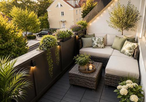 Sonnige Dachterrasse