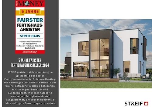 Streif 5 Jahre Fairster Fertighausanbieter