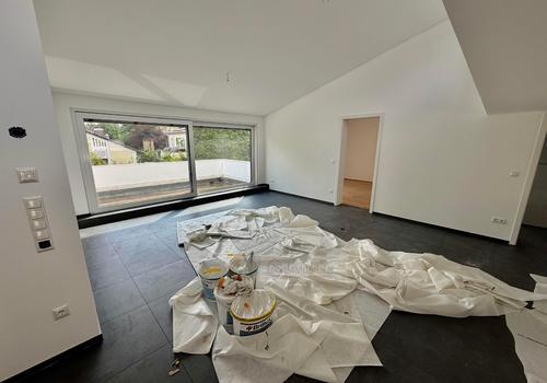 Wohn : Essbereich zum Balkon hin
