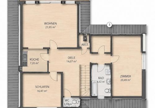 Grundriss Einliegerwohnung
