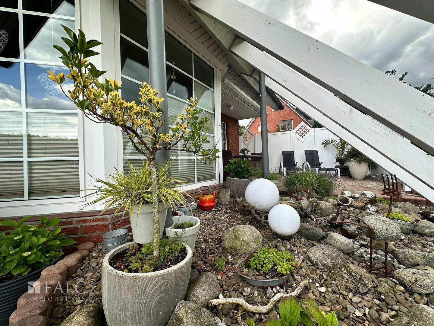 Wunderschön angelegter Garten