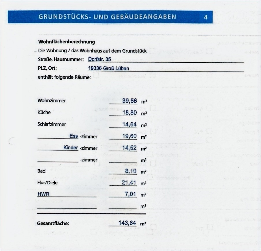 Wohnflächen