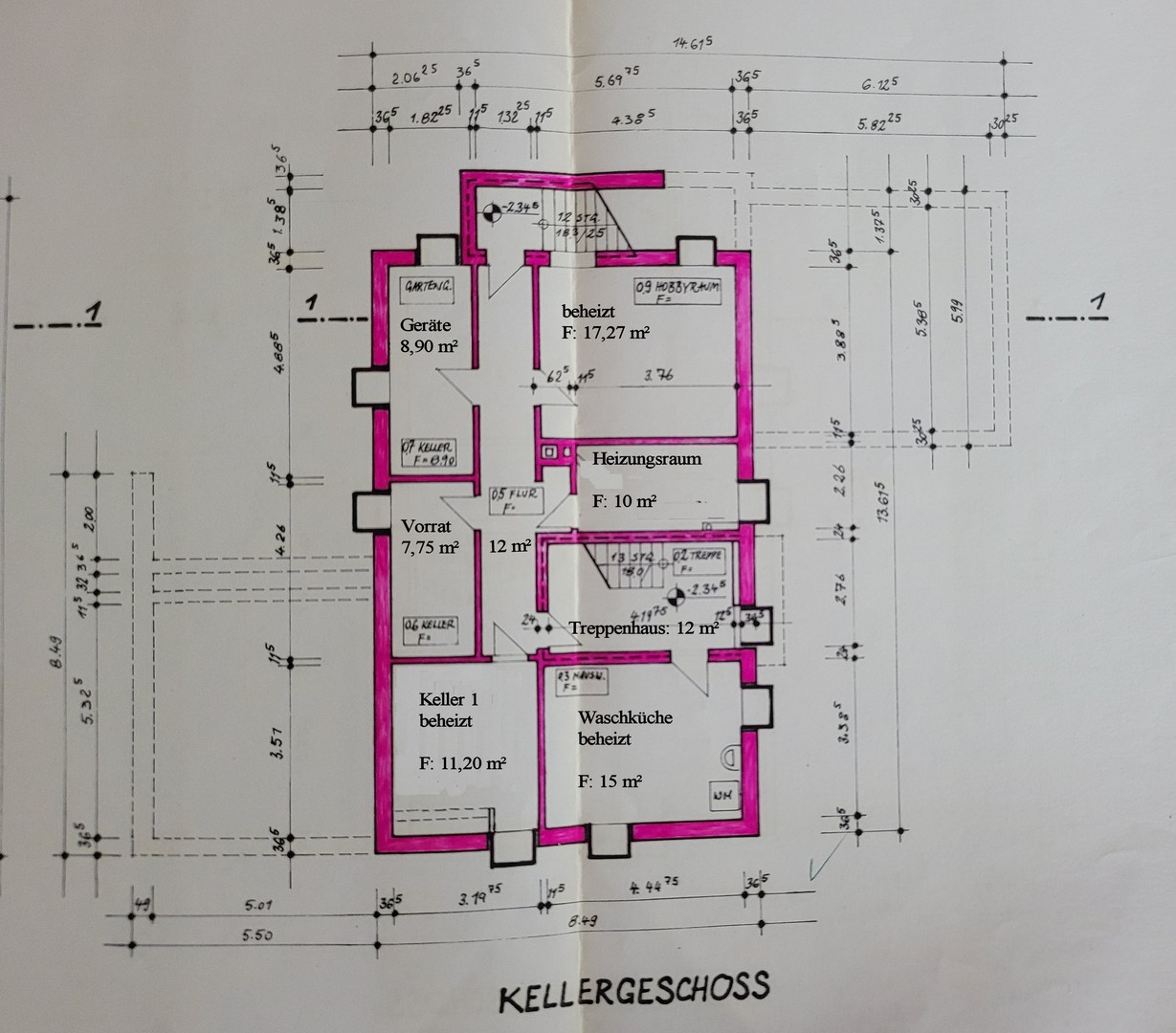 Kellergeschoss Grundriss