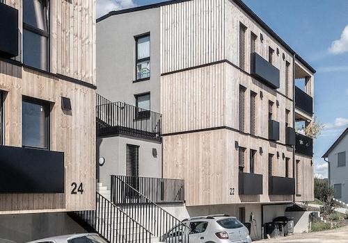 Haus 22 von der Straße aus