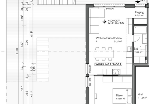 Grundriss mit Einrichtung