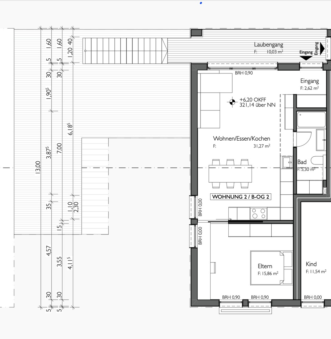 Grundriss mit Einrichtung