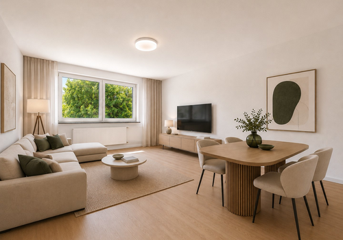 Wohnzimmer gestaged 