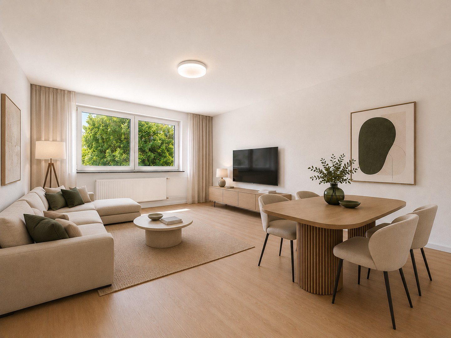 Wohnzimmer gestaged 