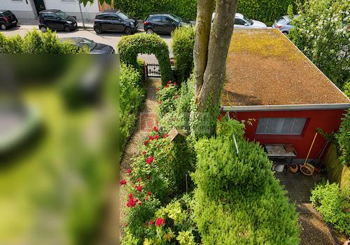 Gartenansicht von oben