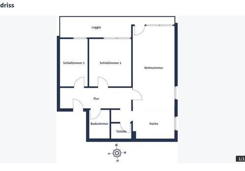 Grundriss 3-Zi-Whg