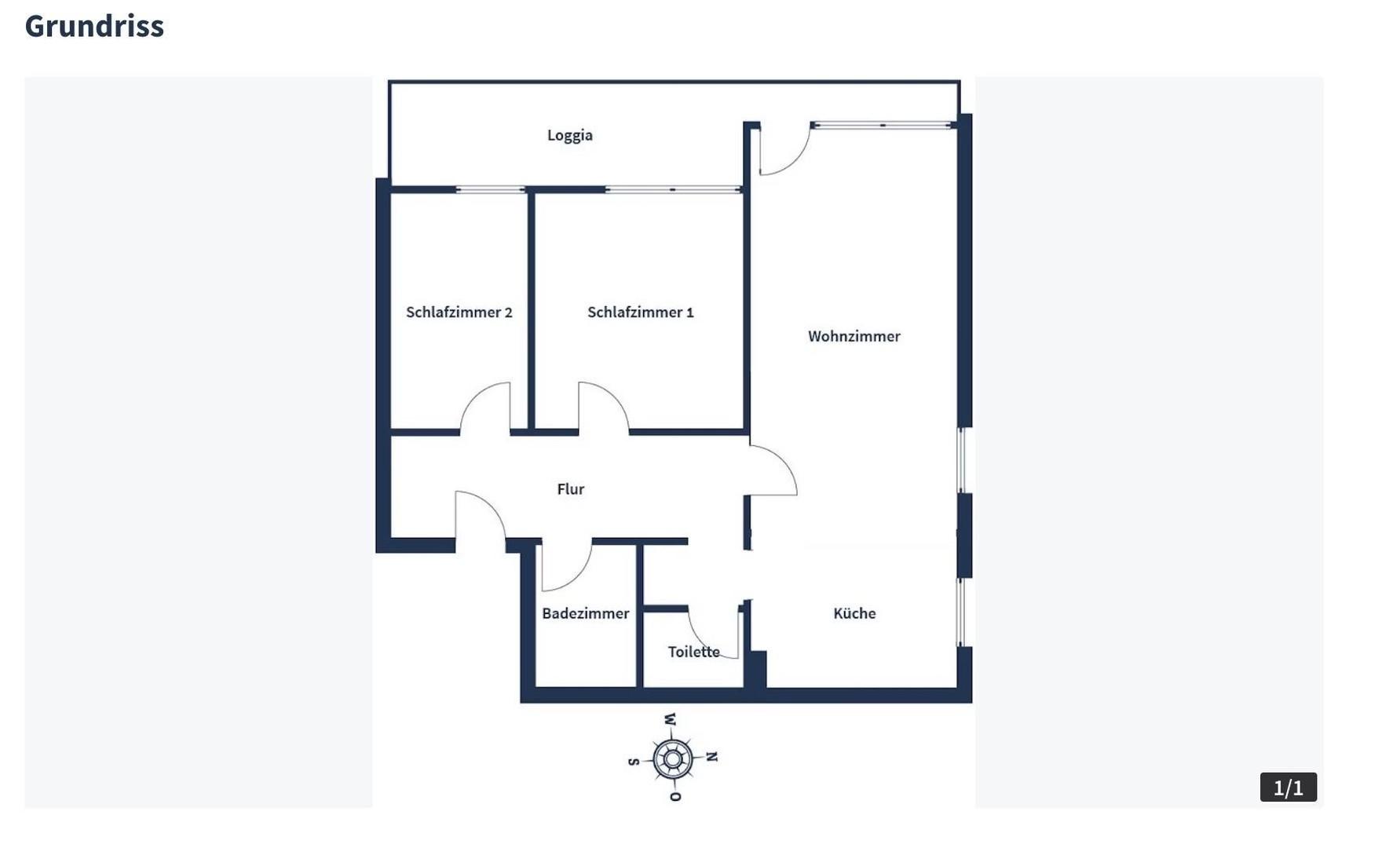 Grundriss 3-Zi-Whg