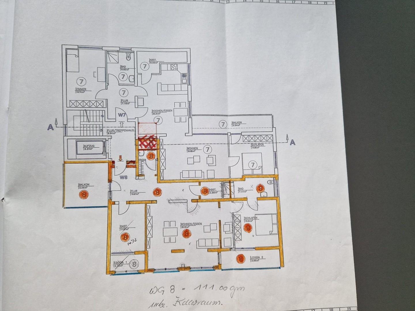 Grundriss Wohnung 8