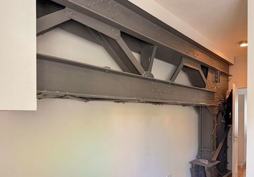 Fachwerkbalken im Schlafzimmer