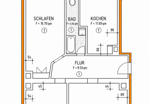 Grundriss WE1