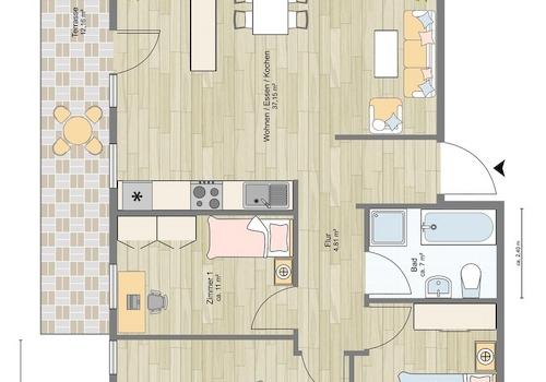 Grundriss Wohnung